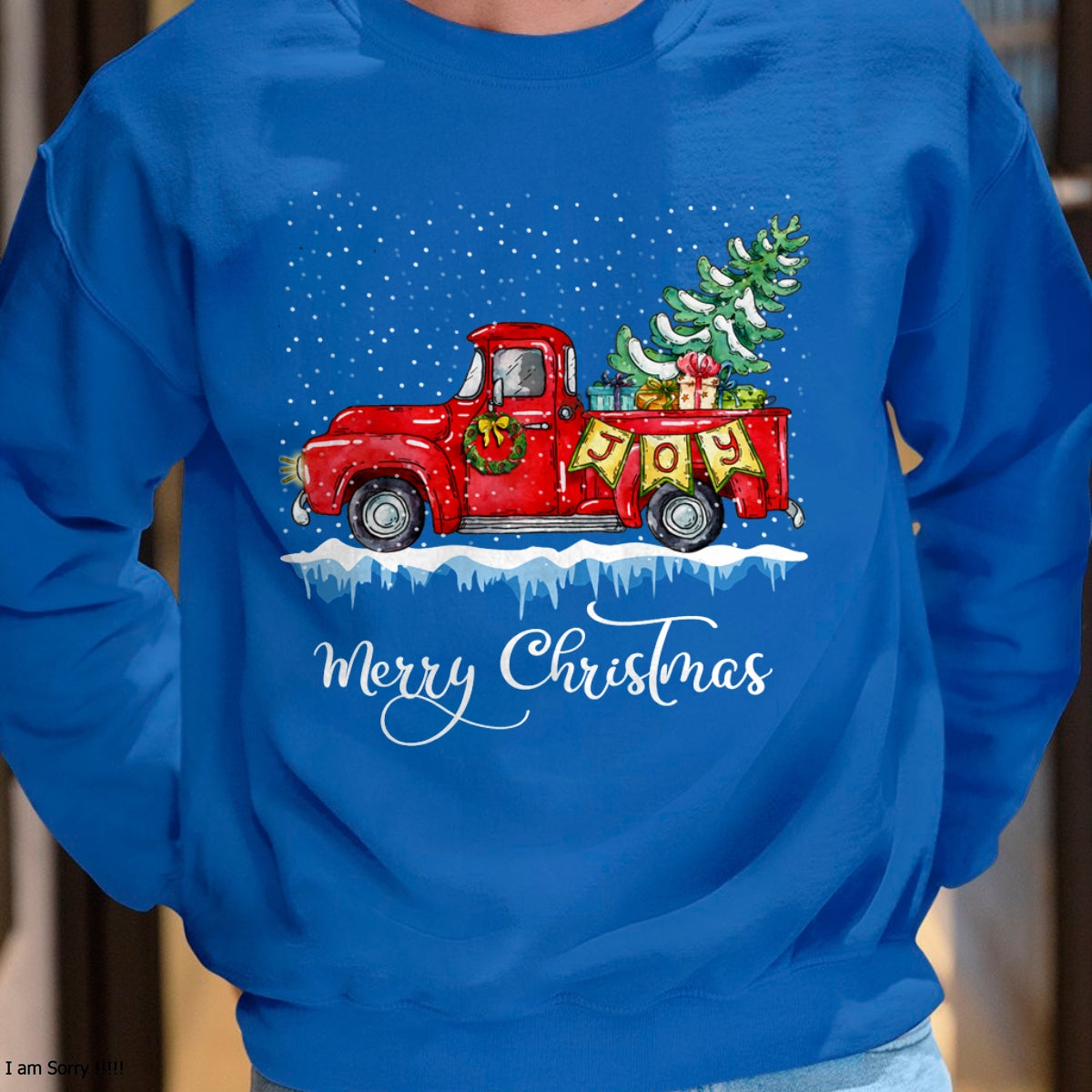 Christmas Shirts for Family, Funny christmas shirts, Christmas Unisex T-Shirt/Hoodie/Sweatshirt HLT00 - Vintage Merry Christmas Red Truck Old Fashioned Christmas Long Sleeve T-Shirt
