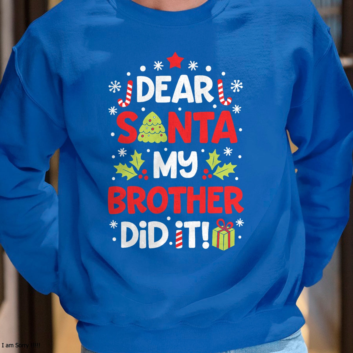 Christmas Shirts for Family, Funny christmas shirts, Christmas Unisex T-Shirt/Hoodie/Sweatshirt HLT00 - Dear Santa My Brother Did It Funny Christmas Girls Kids Boys Short Sleeve T-Shirt