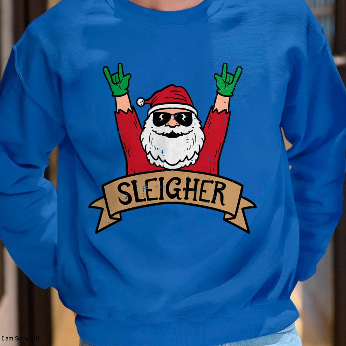 Christmas Sleigher Santa Rock Xmas Rocker Men Women Kids Boy T-Shirt - Christmas Unisex T-Shirt/Hoodie/Sweatshirt - TRNN00