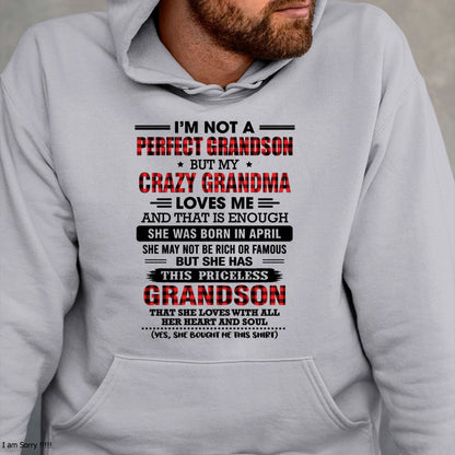 APRIL - NOT PERFECT, JUST GRANDMA’S FAVORITE GRANDSON - FROM GRANDMA - TRNN04 (SKU2606-362-04)
