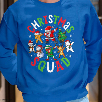 Christmas Squad Santa Dabbing Elf Family Matching Pajamas T-Shirt - Christmas Unisex T-Shirt/Hoodie/Sweatshirt - TRNN00