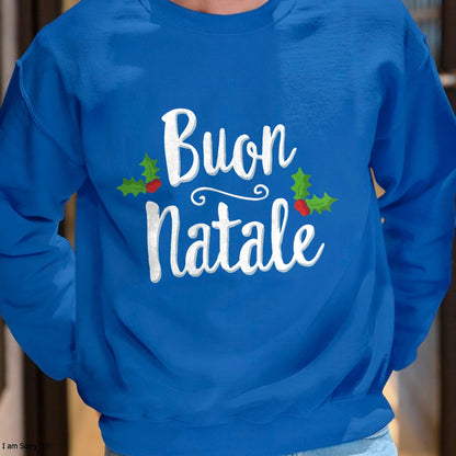 Christmas Shirts for Family, Funny christmas shirts, Christmas Unisex T-Shirt/Hoodie/Sweatshirt HLT00 - Buon Natale Italy Pride Xmas Holiday Italian Christmas T-Shirt