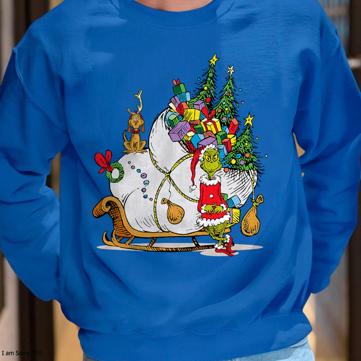 Christmas Shirts for Family, Funny christmas shirts, Christmas Unisex T-Shirt/Hoodie/Sweatshirt HLT00 - Dr. Seuss Grinch Sleigh T-shirt T-Shirt