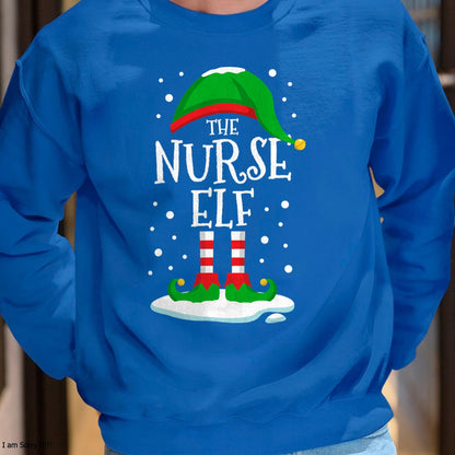 Christmas Shirts for Family, Funny christmas shirts, Christmas Unisex T-Shirt/Hoodie/Sweatshirt HLT00 - The Nurse Elf Christmas Family Matching Xmas Group Funny T-Shirt