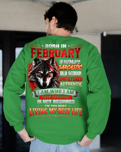 FEBRUARY - Grumpy Sarcastic Old School - T Shirt For Strongman - TRNN02 (SKU2609-318-02)