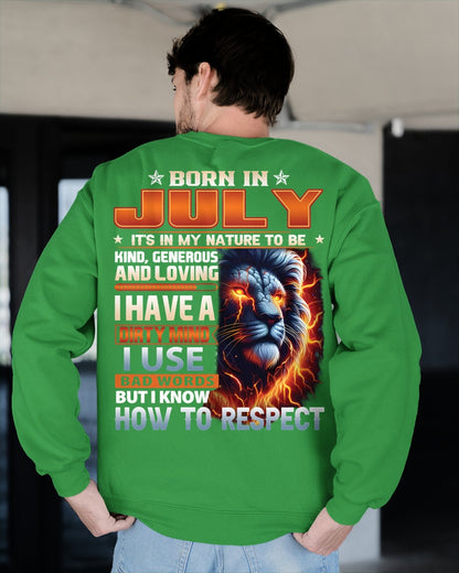 JULY - DIRTY MIND BUT KNOWS RESPECT - T SHIRT FOR STRONGMAN - TRNN07 (SKU08-84-07)