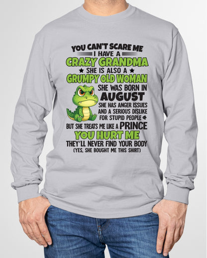 AUGUST - YOU CAN'T SCARE ME - FOR GRANDSON - GIFT FROM GRANDMA - TRNN08 (SKU09-85-08)