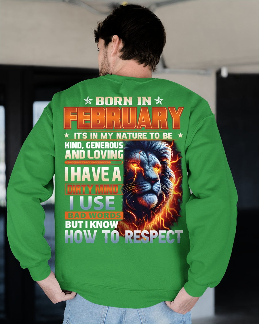 FEBRUARY - DIRTY MIND BUT KNOWS RESPECT - T SHIRT FOR STRONGMAN - TRNN02 (SKU08-84-02)