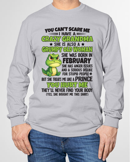 FEBRUARY - YOU CAN'T SCARE ME - FOR GRANDSON - GIFT FROM GRANDMA - TRNN02 (SKU09-85-02)