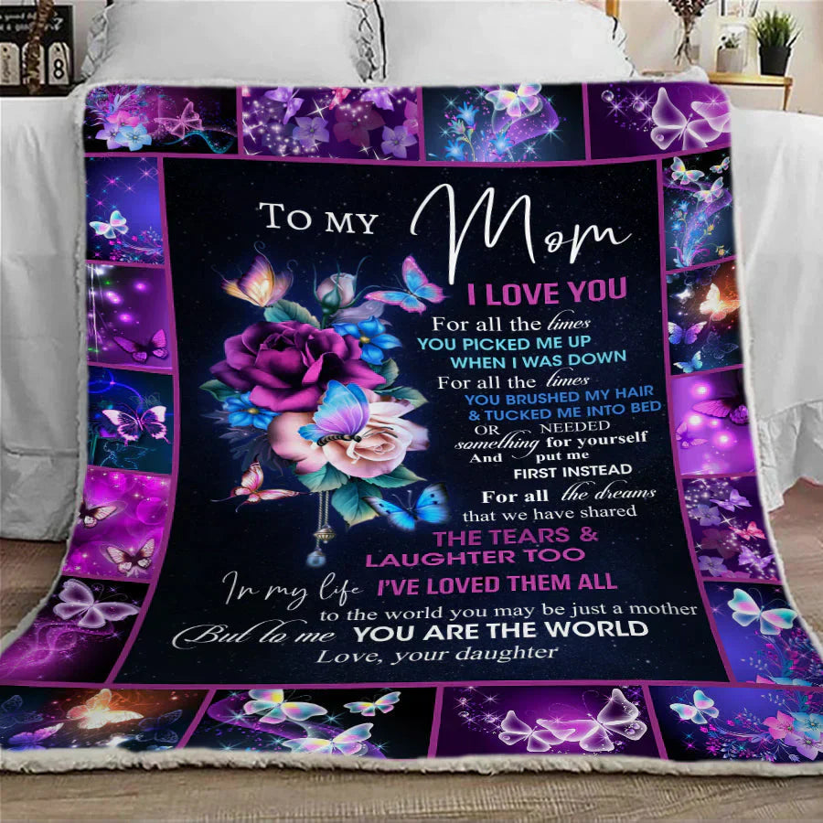 Lovelypod - To My Mom Blanket, To My Mom Blanket - From Daughter (SKU2610-172)