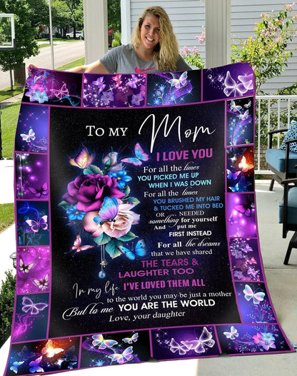 To My Mom Blanket From Daughter