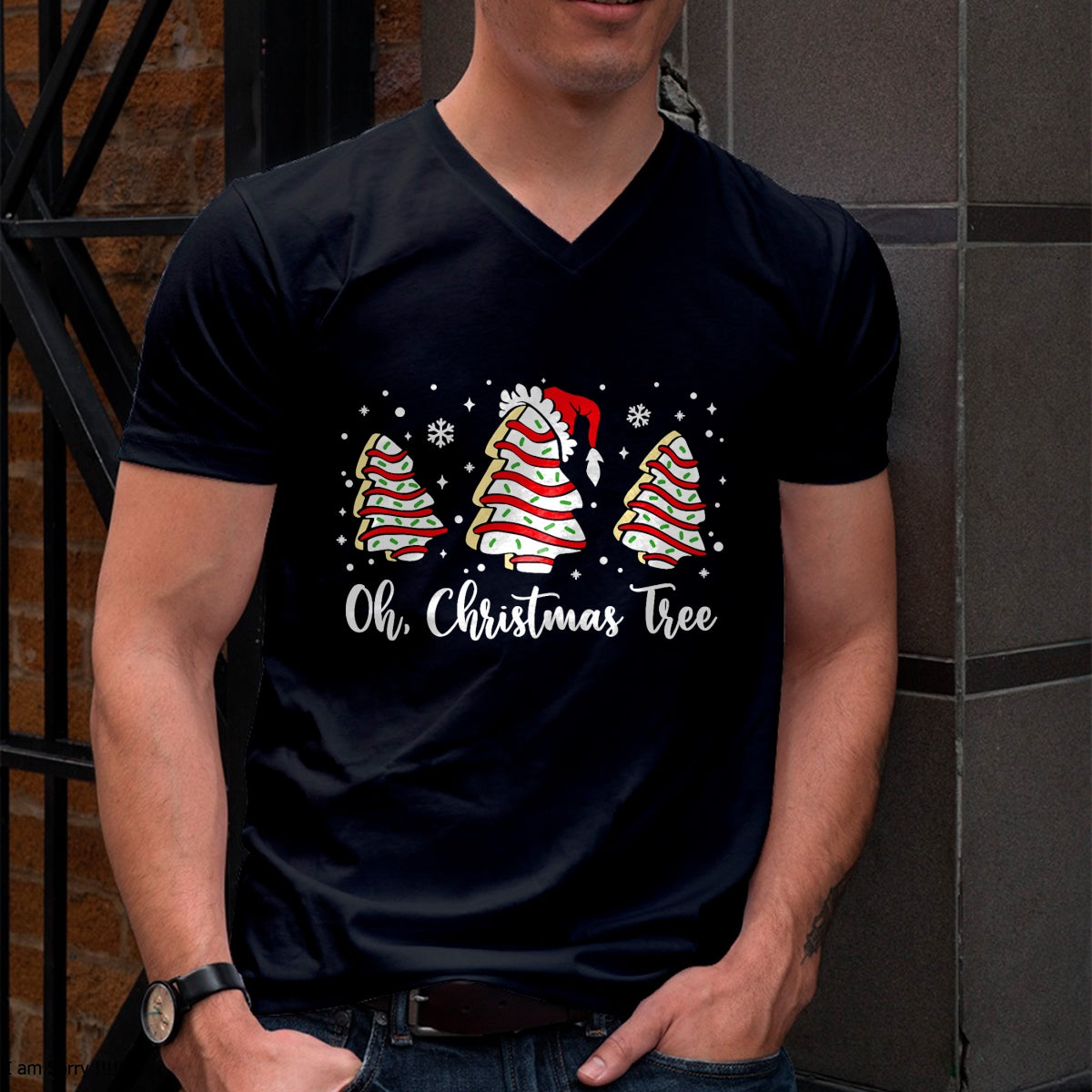 Christmas Shirts for Family, Funny christmas shirts, Christmas Unisex T-Shirt/Hoodie/Sweatshirt HLT00 - Groovy Oh Christmas Tree Cakes Debbie Becky Jen Cake Lovers T-Shirt