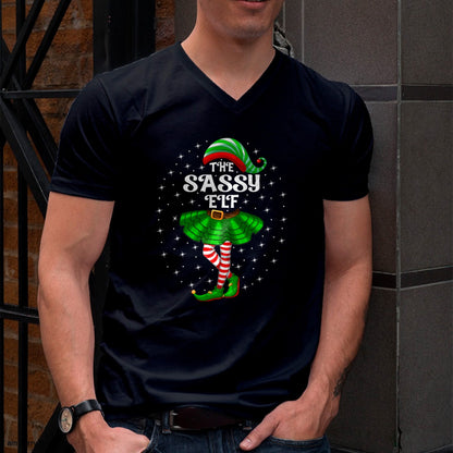 Xmas Family Matching Women Girls Mom The Sassy Elf Christmas T-Shirt - Christmas Unisex T-Shirt/Hoodie/Sweatshirt - TRNN00