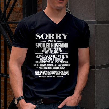 February - I'm A Spoiled Husband Of Awesome Wife - Perfect Gift For Your Husband From Wife - TRNN02 (SKU12-268-02)