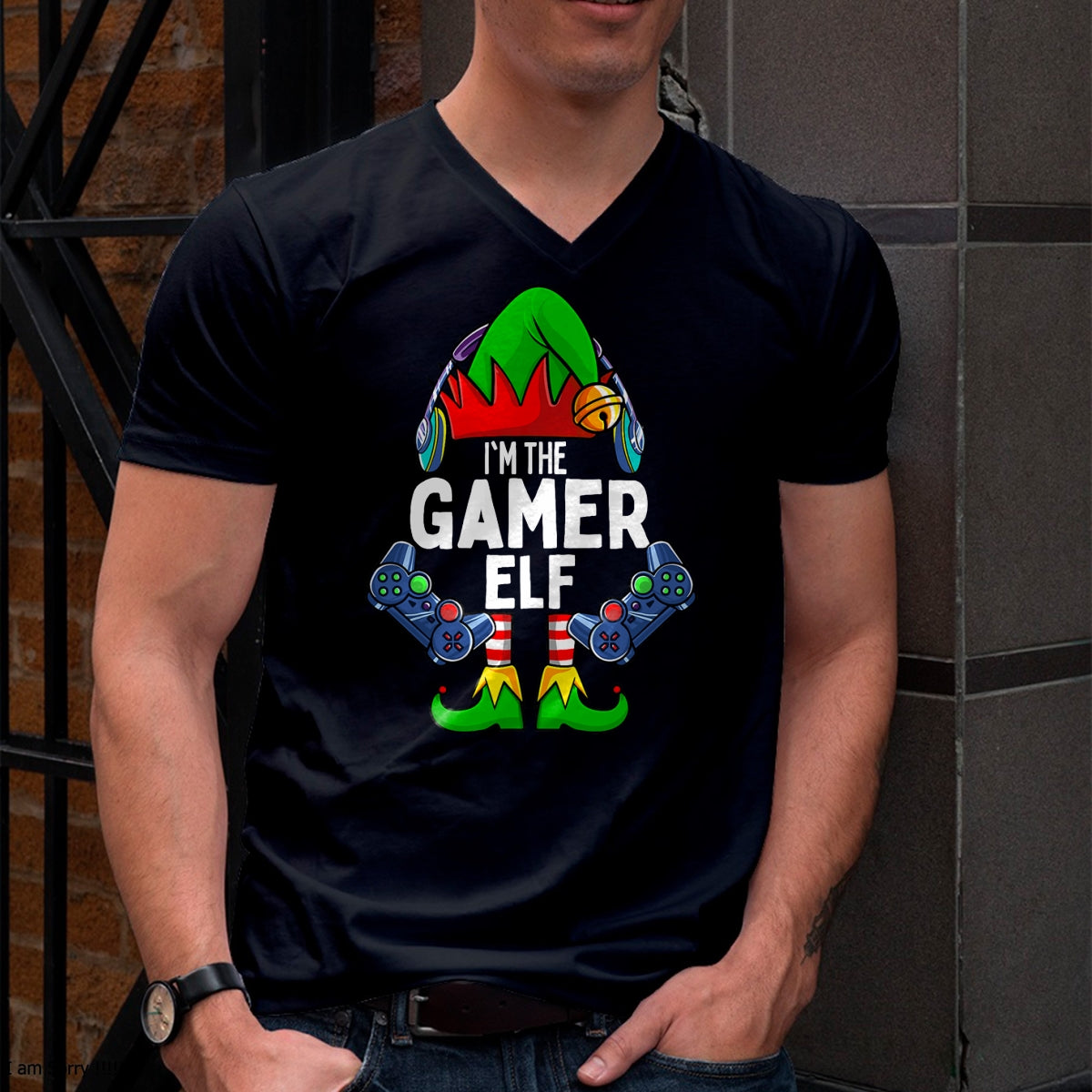 Christmas Shirts for Family, Funny christmas shirts, Christmas Unisex T-Shirt/Hoodie/Sweatshirt HLT00 - Gamer Elf Matching Family Christmas T-Shirt
