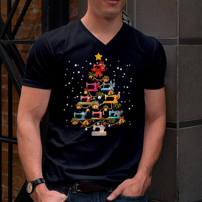 Funny Sewing Machine Christmas Tree Christmas Ornament Women T-Shirt - Christmas Unisex T-Shirt/Hoodie/Sweatshirt - TRNN00
