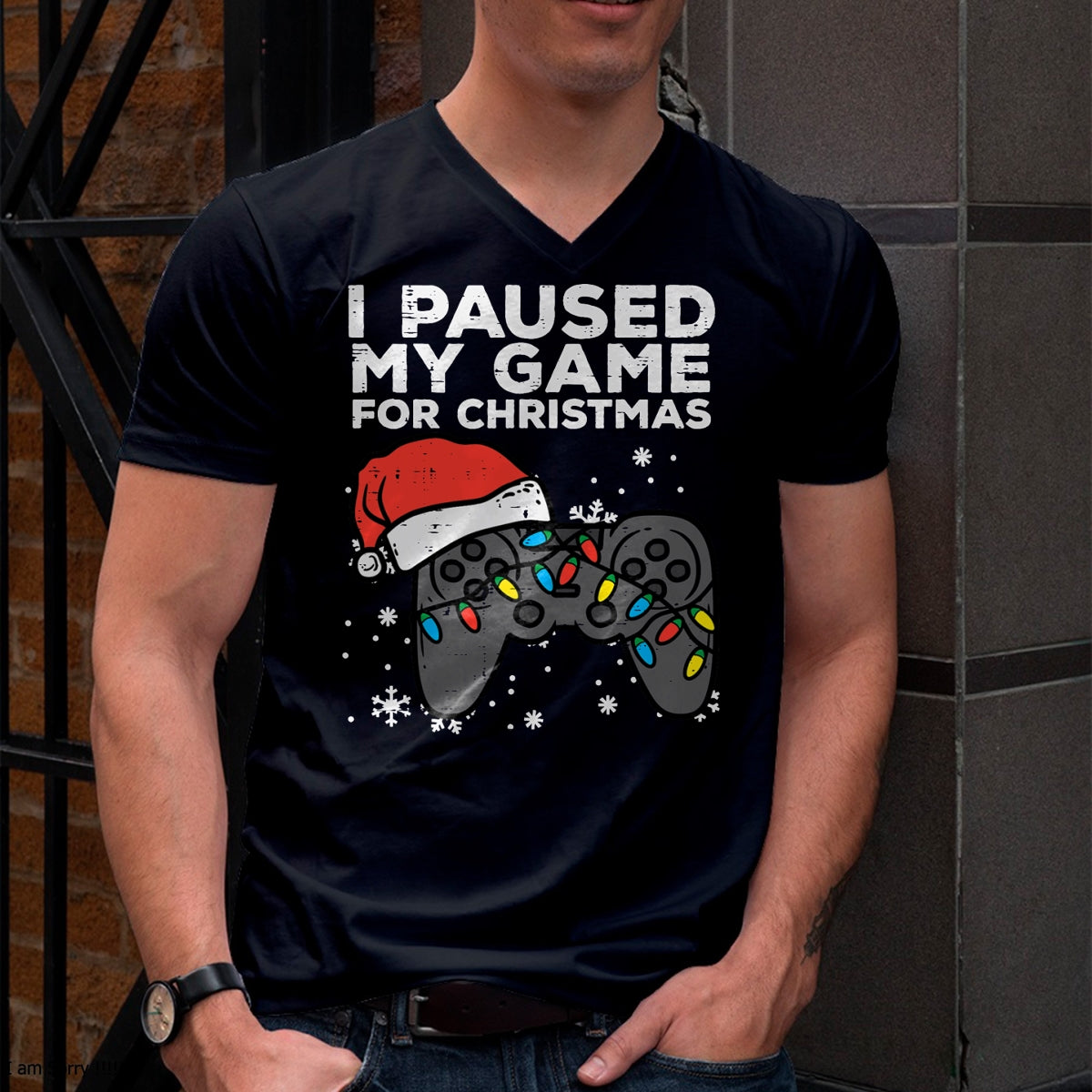 Christmas Shirts for Family, Funny christmas shirts, Christmas Unisex T-Shirt/Hoodie/Sweatshirt HLT00 - Paused My Game Christmas Gamer Xmas Men Boys Kids Youth Teen T-Shirt