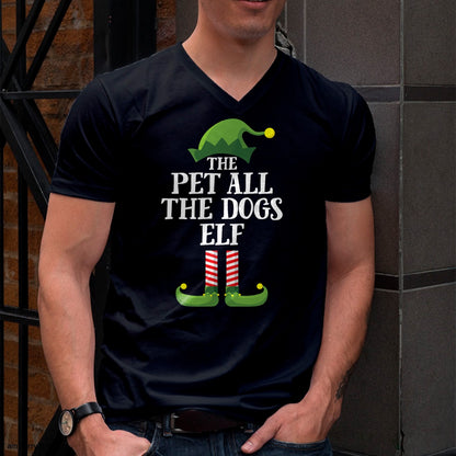 Christmas Shirts for Family, Funny christmas shirts, Christmas Unisex T-Shirt/Hoodie/Sweatshirt HLT00 - Pet All The Dogs Elf Matching Family Group Christmas Pajama T-Shirt