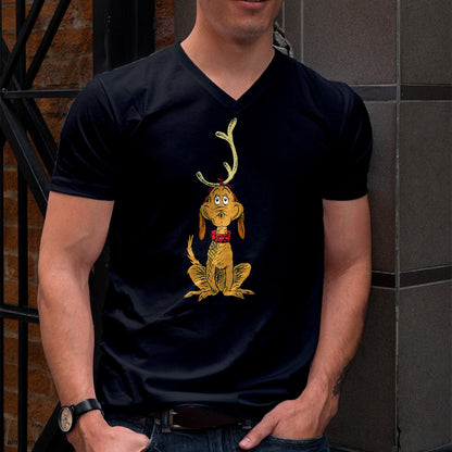 Dr. Seuss mens Classic Dr Seuss Reindeer Max T shirt, Black, Small US - Christmas Unisex T-Shirt/Hoodie/Sweatshirt - TRNN00