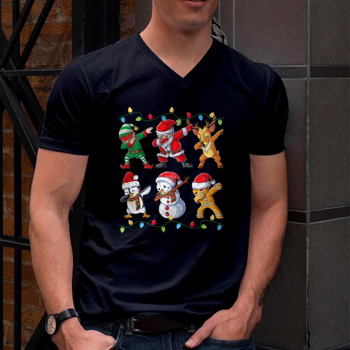 Dabbing Santa Elf Friends Christmas Boys Girls Men Xmas Dab T-Shirt - Christmas Unisex T-Shirt/Hoodie/Sweatshirt - TRNN00