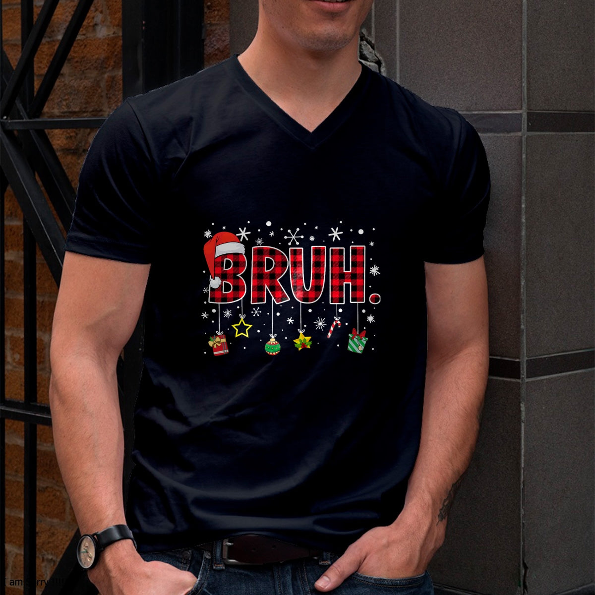 Bruh Funny Christmas Red Plaid Teens Boys Kids Xmas Pajamas T-Shirt - Christmas Unisex T-Shirt/Hoodie/Sweatshirt - TRNN00