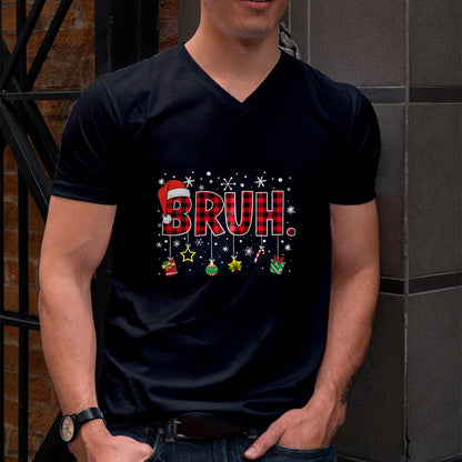 Bruh Funny Christmas Red Plaid Teens Boys Kids Xmas Pajamas T-Shirt - Christmas Unisex T-Shirt/Hoodie/Sweatshirt - TRNN00