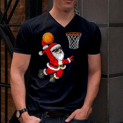 Christmas Santa Claus Dunking A Basketball Boys Kids Xmas T-Shirt - Christmas Unisex T-Shirt/Hoodie/Sweatshirt - TRNN00