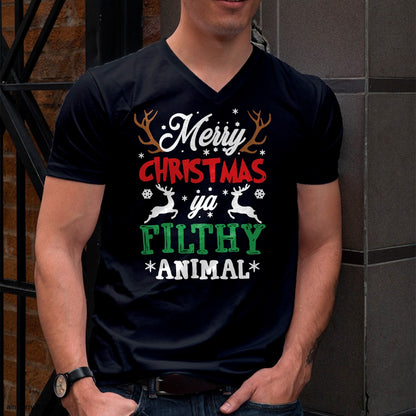 Christmas Shirts for Family, Funny christmas shirts, Christmas Unisex T-Shirt/Hoodie/Sweatshirt HLT00 - Merry Christmas Animal Filthy Ya Xmas Pajama T-Shirt