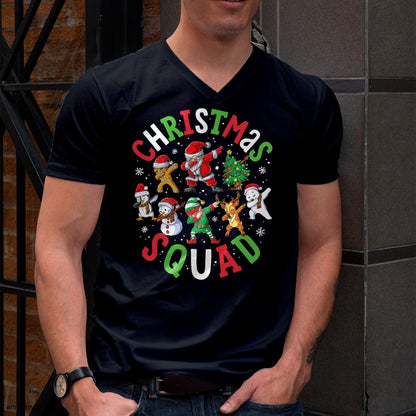 Christmas Squad Santa Dabbing Elf Family Matching Pajamas T-Shirt - Christmas Unisex T-Shirt/Hoodie/Sweatshirt - TRNN00