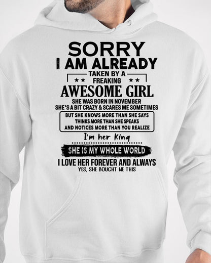 November - Awesome Girl born in November - Special gift for your boyfriend - From Wife TRNN11 (SKU.AT16)