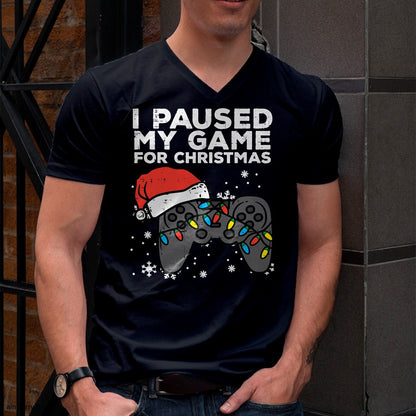 Paused My Game Christmas Gamer Xmas Men Boys Kids Youth Teen T-Shirt - Christmas Unisex T-Shirt/Hoodie/Sweatshirt - TRNN00