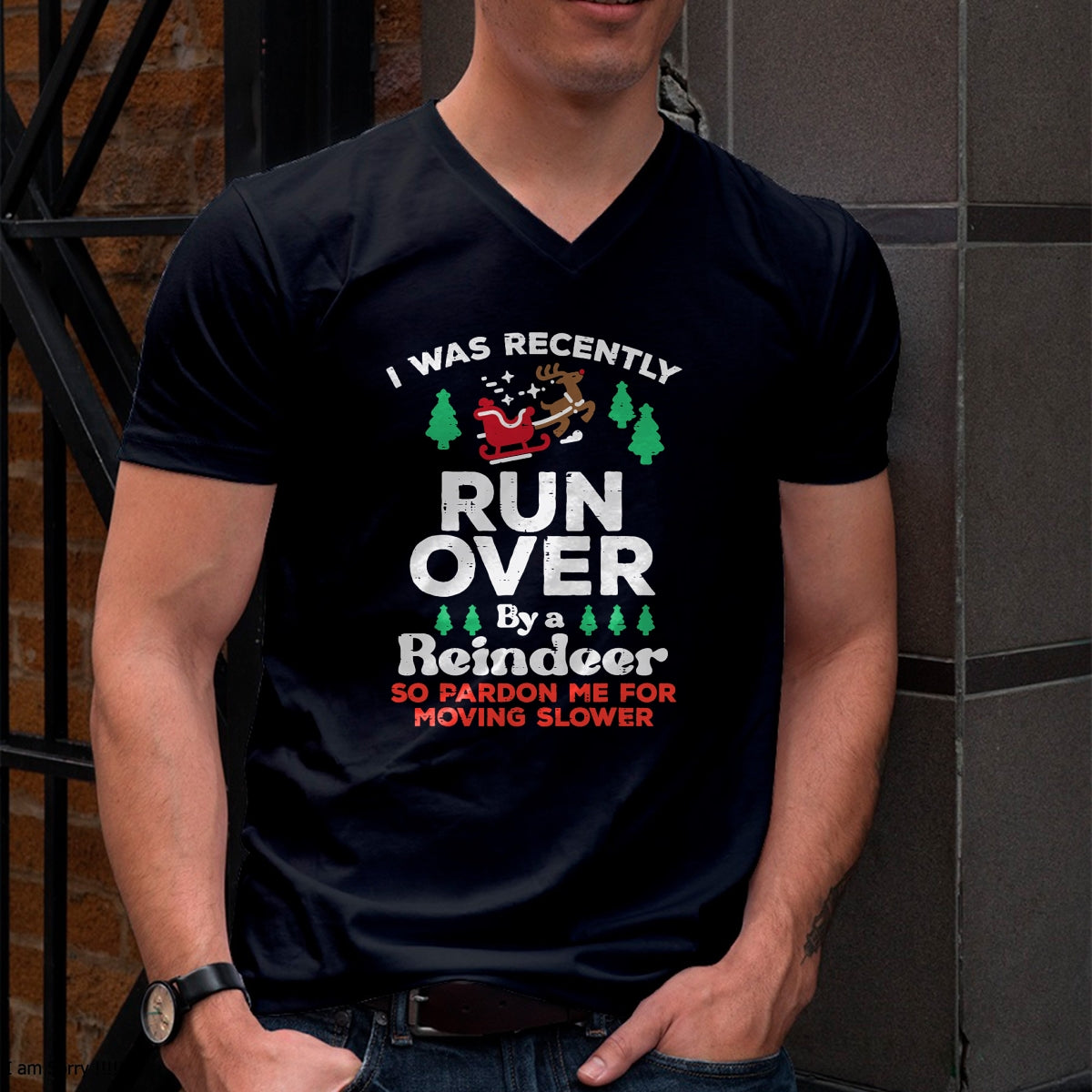Christmas Runover By Reindeer Funny Xmas Women Men Kids T-Shirt - Christmas Unisex T-Shirt/Hoodie/Sweatshirt - TRNN00