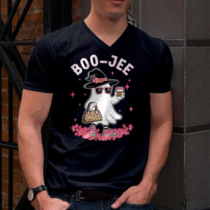 Hallowen Shirts for Family, Funny hallowen shirts, Hallowen Unisex T-Shirt/Hoodie/Sweatshirt HLT00 - Cute Boo Jee Ghost Halloween Leopard Ghost Coffee Womens T-Shirt