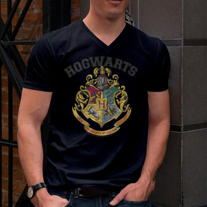 Christmas Shirts for Family, Funny christmas shirts, Christmas Unisex T-Shirt/Hoodie/Sweatshirt HLT00 - Harry Potter Hogwarts Vintage Crest Short Sleeve T-Shirt