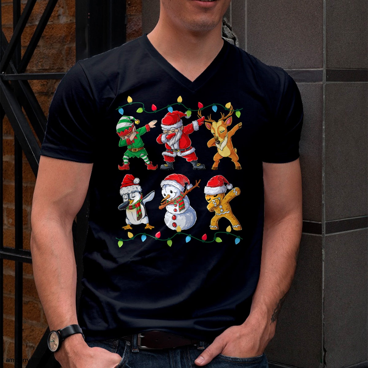Dabbing Santa Elf Friends Christmas Boys Girls Men Xmas Dab T-Shirt - Christmas Unisex T-Shirt/Hoodie/Sweatshirt - TRNN00