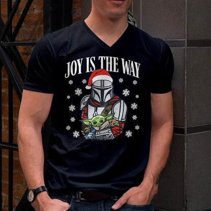 Christmas Shirts for Family, Funny christmas shirts, Christmas Unisex T-Shirt/Hoodie/Sweatshirt HLT00 - Star Wars The Mandalorian Christmas Joy Is The Way T-Shirt