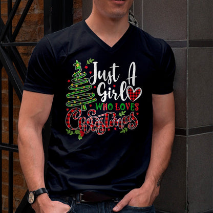 Just a Girl who Loves Christmas a Gift for XMAS Women Girls T-Shirt - Christmas Unisex T-Shirt/Hoodie/Sweatshirt - TRNN00