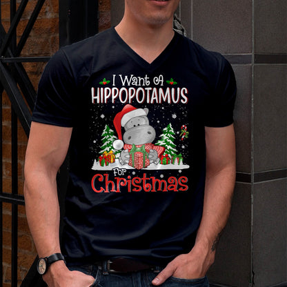 Christmas Shirts for Family, Funny christmas shirts, Christmas Unisex T-Shirt/Hoodie/Sweatshirt HLT00 - I Want A Hippopotamus For Christmas Xmas Hippo for Kid Women T-Shirt