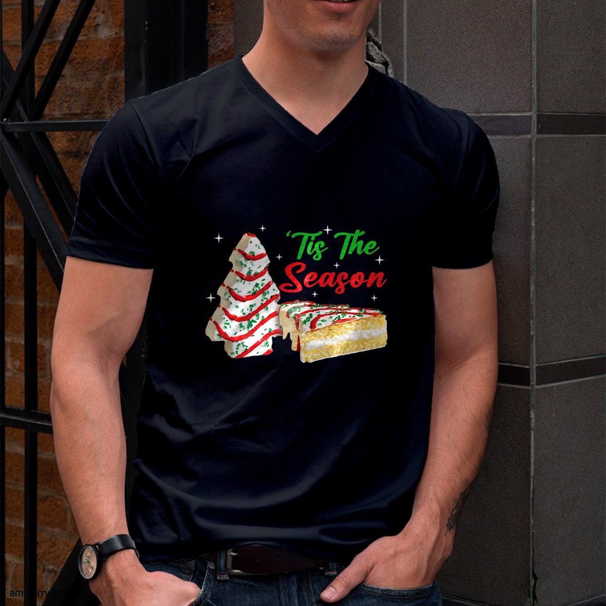 Funny Tis The Season Design Christmas Tree Cakes Debbie T-Shirt - Christmas Unisex T-Shirt/Hoodie/Sweatshirt - TRNN00
