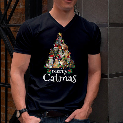 Christmas Shirts for Family, Funny christmas shirts, Christmas Unisex T-Shirt/Hoodie/Sweatshirt HLT00 - Merry Catmas Funny Cat Mom Cat Dad Christmas Cat T-Shirt