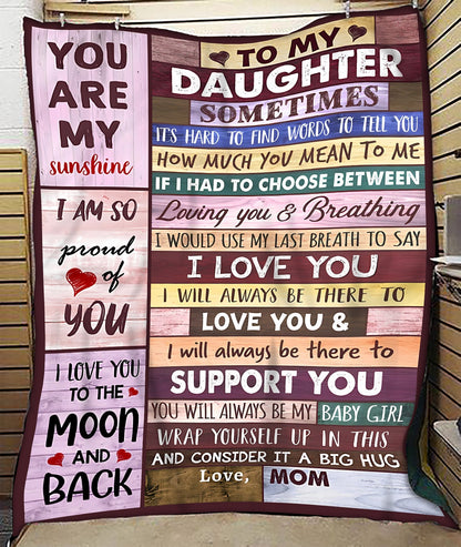 MOM TO DAUGHTER BLANKET – COMFORT & WARMTH GIFT (SKUB06-57)