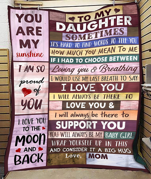 MOM TO DAUGHTER BLANKET – COMFORT & WARMTH GIFT (SKUB06-57)
