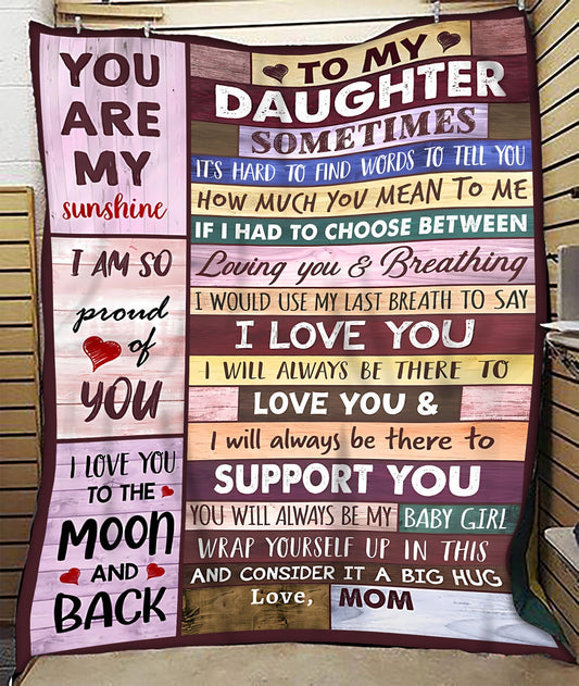 MOM TO DAUGHTER BLANKET – COMFORT & WARMTH GIFT (SKUB06-57)