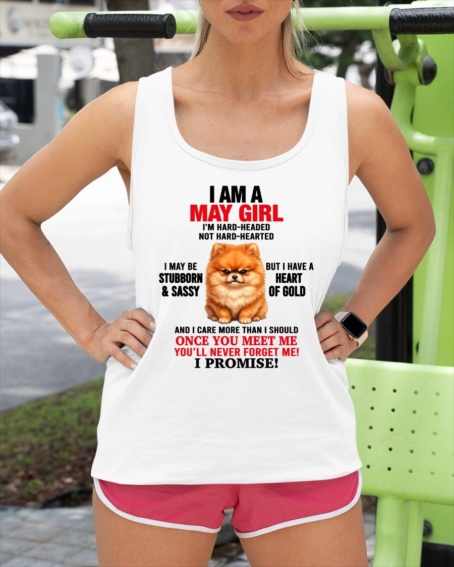 MAY - I'M HARD-HEADED NOT HARD-HEARTED - Birthday T Shirt For Woman - TRNN05 (SKU2604-230-05)