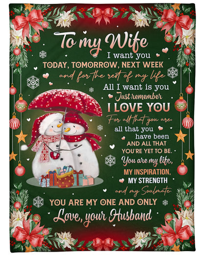 TO MY WIFE - GIFT FOR WIFE - Sherpa Fleece Blanket From Husband