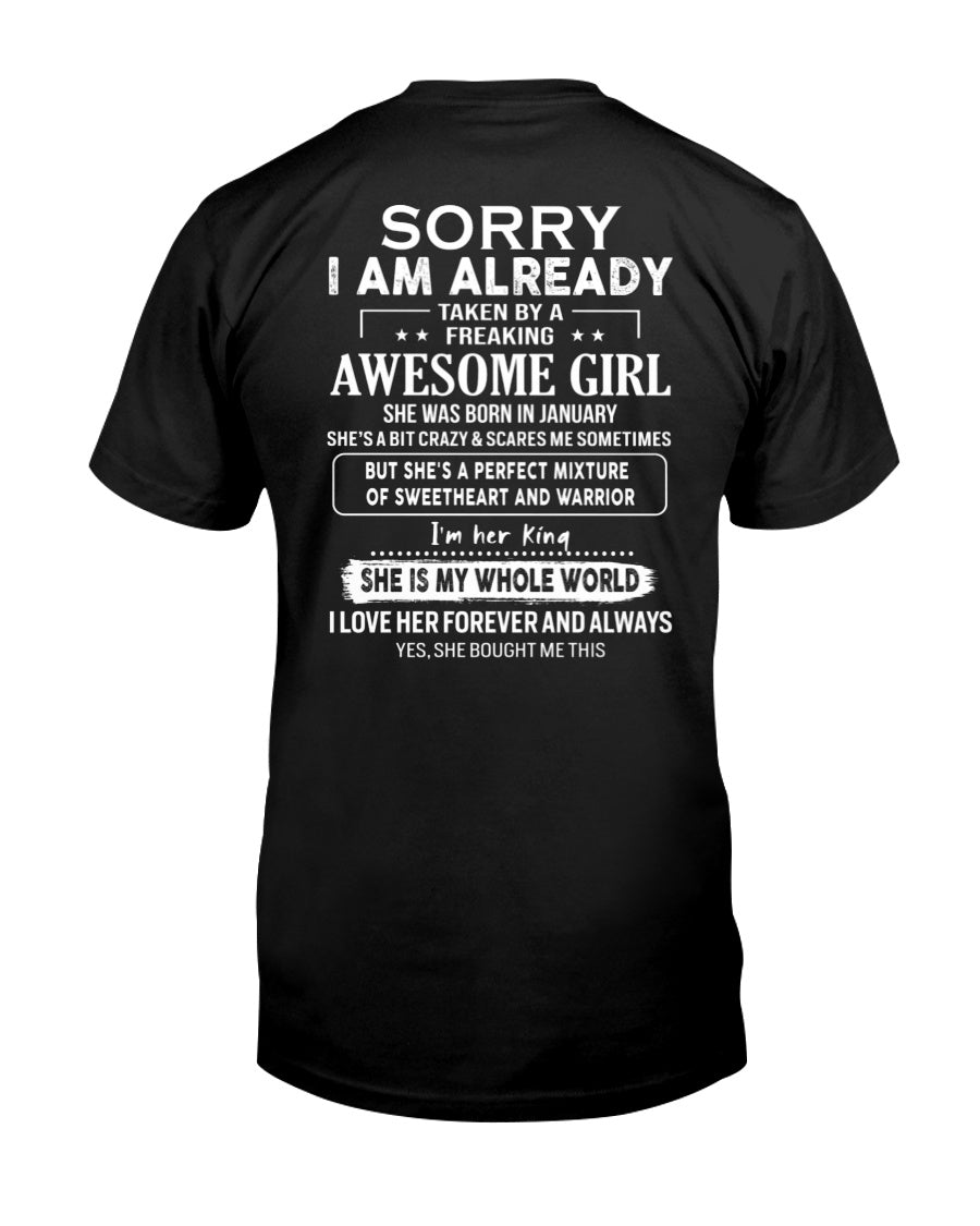 January - Awesome girl - Perfect gift for your boyfriend - (SKU04-86-01) - From Wife TRNN01
