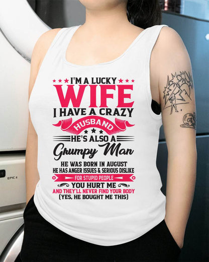 AUGUST - TO MY WIFE - I'M A LUCKY WIFE - GIFT FROM HUSBAND - TRNN08 (SKU10-136-08)