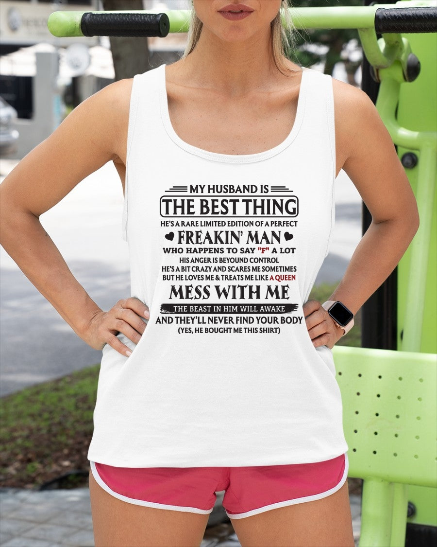 MY HUSBAND IS THE BEST THING RARE LIMITED EDITION OF A PERFECT - T SHIRT FROM HUSBAND TO WIFE - TRNN00 (SKU2602-103-00)
