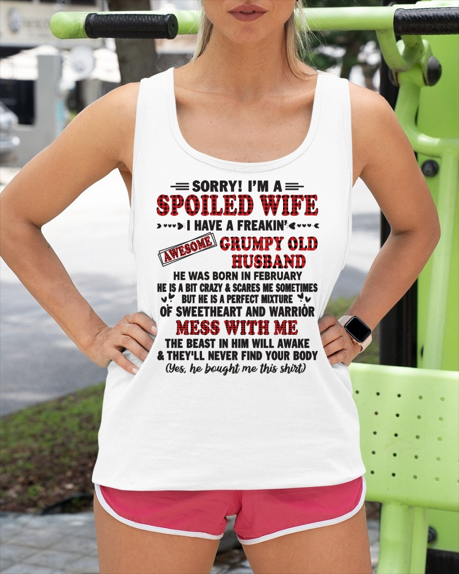 February - Spoiled Wife of Grumpy Old Husband - Special Gift For Your Wife From Husband - TRNN02 (SKU12-111-02)