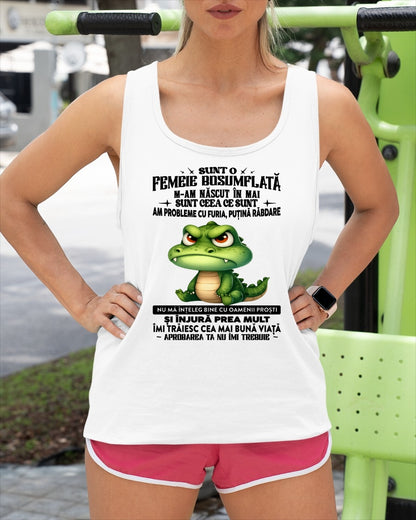 MAI - SUNT O FEMEIE BOSUMFLATĂ - Tricou de ziua de naștere pentru femeie - RO/TRNN05 (SKU2605-376-05)
